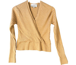 Heartloom Sweater Small Jubilee Ribbed Knit Wrap Tan Women’s - £18.33 GBP
