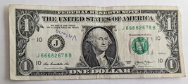 US $1 Fancy Serial # 66682678: 4 of a kind, 1 pair, triple 6&#39;s together - $3.95