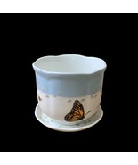 Lenox Flower Pot &amp; Underplate Butterfly Meadow Discontinued Piece - $54.50 CAD