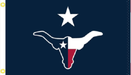 3X5 Texas Texans Lonestar Cattle 1836 Ranch Horn Flag Banner Grommets 100D Usa - £14.19 GBP