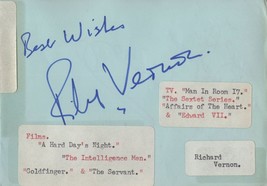 Richard Vernon James Bond Goldfinger The Beatles Hand Signed Autograph - £15.79 GBP