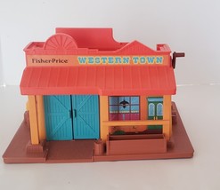 Vintage 1982 Fisher Price Little People Western Town Playset #934 Building Only - £18.78 GBP