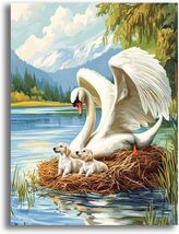 Yomiie 5D Swan and Puppy Diamond Painting Kits for Adults 30x40cm DIY Wa... - $10.76