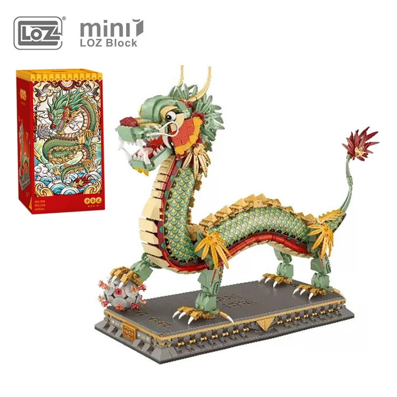 LOZ 1416pcs Chinese Dragon Model Building Blocks Creative Mini Decoration Bricks - £31.69 GBP+