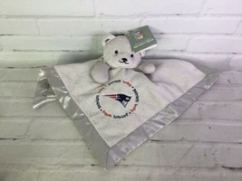Baby Fanatic New England Patriots Plush Bear Lovey Satin Security Blanket Gray - £35.30 GBP