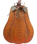 Metal Fall Pumpkin Decor, Indoor Outdoor Standing Flat Pumpkin Decoration Autumn - €35,94 EUR