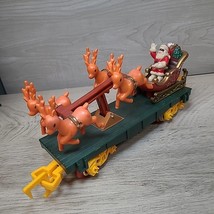 Toy State Christmas Magic Express Santa And Moving Reindeer Train Car 1993 Used - £15.75 GBP