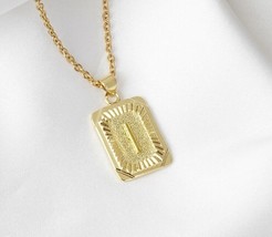 100% Pure 925 Sterling Silver Letter &quot;I&quot; Charm Pendant 14k Yellow Gold Plated - £110.00 GBP