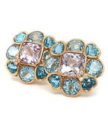 Kathy Ireland 18k Rose Gold 7.20 ct Amethyst w/ Blue Topaz &amp; Diamond Ear... - €3.092,82 EUR