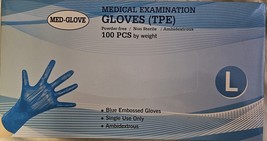 100 Large MED-GLOVE Medical Examination Gloves Powder Free Non Sterile A... - $1.99