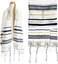 New Covenant Messianic Prayer Shawl Tallit 72&quot; X 22&quot; with Bag, Card and Brochure - $30.41