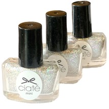 Ciate Mini Nail Glitter Glim006 Let It Snow .18oz Ea Lot Of 3pcs - $10.41
