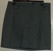 Nwt Womens Eddie Bauer $80 Dark Gray Tweed Wool Blend Lined Skirt Size 16 - £26.06 GBP