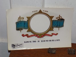 Vintage Flor Fina Cigar Embossed Paper label - €29,67 EUR