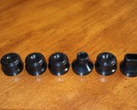 Omega Juicer Model 8005 Replacement Part OEM:  Black Set Lot 6x Nozzle Caps - $9.50