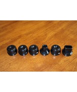 Omega Juicer Model 8005 Replacement Part OEM:  Black Set Lot 6x Nozzle Caps - $177.59 MXN