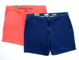Lot of 2 Goodfellow Linden Shorts 42 Flat Front One Salmon-Orange &amp; One ... - $24.75