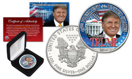 Donald Trump 45th President 1 Oz Pure Silver American Us Eagle w/Deluxe Box - £60.12 GBP