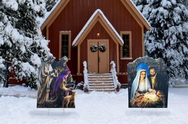 Christmas Nativity Three Wise Men Yard Sign Decoration Holiday Christmas Jesus - £60.68 GBP