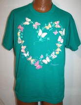 Vintage 90s Tennessee Butterfly Heart Puff Print Design T-SHIRT L Single Stitch - £19.66 GBP