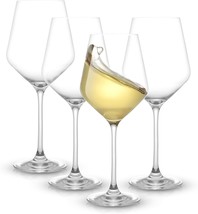 JoyJolt Layla White Wine Glasses, Set of 4 Italian Wine Glasses, 13.5 oz Clear - £35.52 GBP