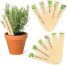 Wooden Indoor Herb Plant Labels Sign Plant Lover 12PCS Gifts Plant Markers Plant - £16.96 GBP