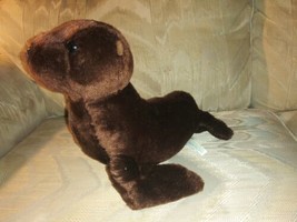 Aurora Destination Nation Seal Plush 12" Brown Beanbag Stuffed Animal 2017... - $22.76
