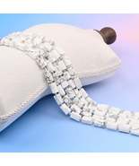 Natural White Howlite Faceted Tube Beads, Bead Size 12x8mm White Cylinde... - $6.89+