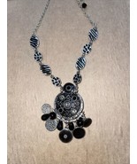 Chico&#39;s Silver Multi Charm ￼Necklace NEW - £15.79 GBP