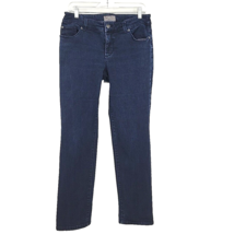 Chicos Womens Jeans Size 1 So Slimming Straight Leg Dark Blue Wash 32x30 - £12.39 GBP