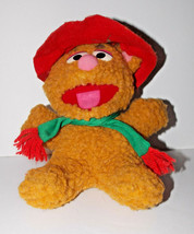 Baby Fozzie Bear Plush 9in Vintage Stuffed Animal Muppet Jim Hensen 1987 Hat - $5.99