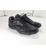 Footjoy Greenjoys Golf Shoes Men&#39;s Size 11 Black Leather Cleat 45538 - $570.99 MXN