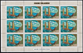 ZAYIX Cook Islands 357 MNH Mini-sheet  1/2c Polynesian Sail Boat 072422SL02M - £3.93 GBP