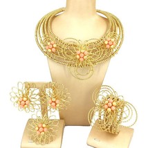 Italian Gold Jewelry Sets High Quality Handmade Jewelry  for Women FHK13033 - £140.89 GBP