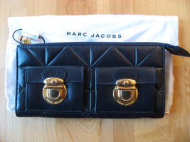 NWT Marc Jacobs Indigo Patchwork Quilted Zip Clutch - £223.81 GBP