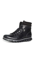 Cole Haan Men&#39;s Zerogrand Hiker Waterproof Hiking Boot Black Leather C30403 - $72.14