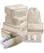 Set of 8 Travel Storage Bag, Zipper Packing Bags, Toiletry Makeup Organizer - $16.82