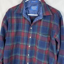 Vintage Pendleton Flannel Virgin Wool Board Shirt Plaid USA Work Men’s Large - £39.30 GBP