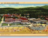 Vicino Al Mare Hotel Trails End Prominade Oregon O Unp Lino Cartolina P12 - $11.23