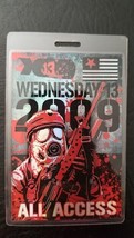 WEDNESDAY 13 - ORIGINAL MARCH OF THE DAMMED TOUR 2009 LAMINATE BACKSTAGE... - $95.00