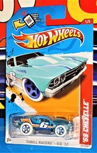 Hot Wheels 2012 Thrill Racers - Ice Series #211 &#39;69 Chevelle Clear Blue w/ 5SPs - £2.32 GBP