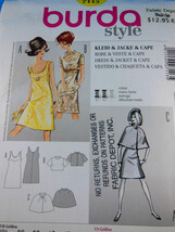 Burda 7113 Miss Retro Dress Jacket Cape Sz 10,12,14,16,18 Uncut Factory ... - $167.06 MXN