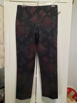 Elliott Lauren Floral Print Stretch Pull-On Pants Women&#39;s sz 12-14 - $44.55