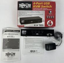 Tripp Lite 4-Ports External Desktop KVM switch VGA/USB w/ PSU (B006-VU4-R) - £28.13 GBP