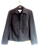 REAL CLOTHES--SFA BLACK JACKET--Zip--cotton/nylon/spandex--size 10--Flaw... - $41.16 CAD