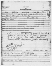 Lee Harvey Oswald Arrest Report Reproduction - £5.43 GBP