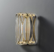 interoknack Modern Luxury Brass and Crystal Glass Wall Sconce, Single La... - $379.00