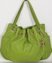 Michael Kors Jet Set Chain Lime Green Leather Ring Lg Shoulder Tote Bagnwt! - £180.06 GBP
