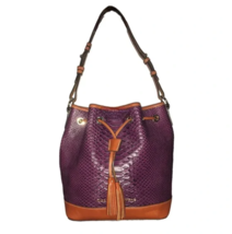 Purple Color Dooney &amp; Bourke Drawstring Bag - £184.61 GBP