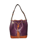 Purple Color Dooney &amp; Bourke Drawstring Bag - £184.37 GBP